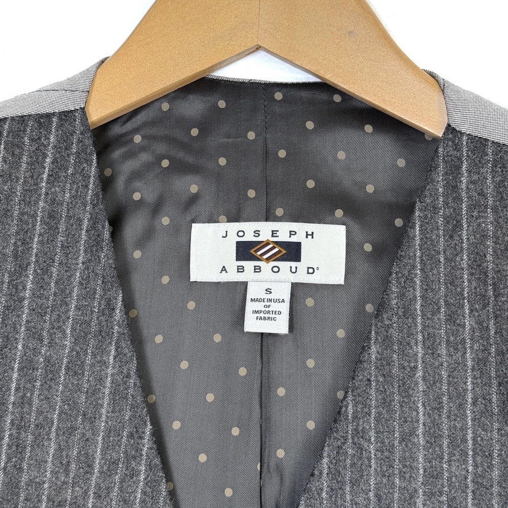 Custom Joseph Abboud Charcoal Pinstripe Vest Limited Edition Signed - Picture 3 of 8